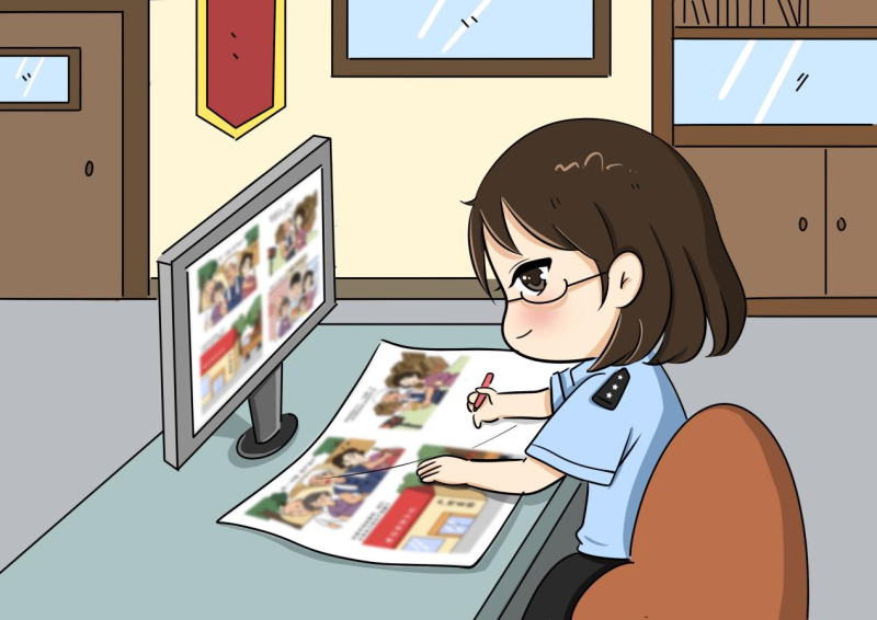 镜头背后,漫画能手.砥砺前行,不负藏蓝.千头万绪,丝毫不乱.