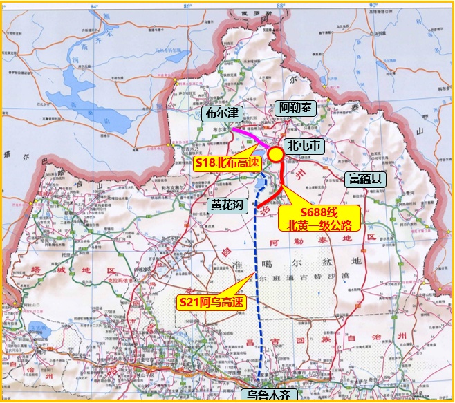 十师北屯市—一八二团—黄花沟公路项目建设刷新进度条